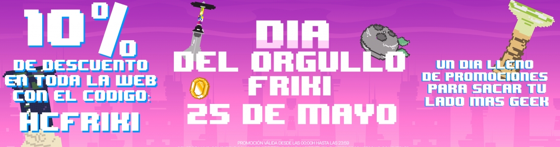 ¡El 25 de mayo celebramos el Día Friki con un 10% de descuento en toda la web!