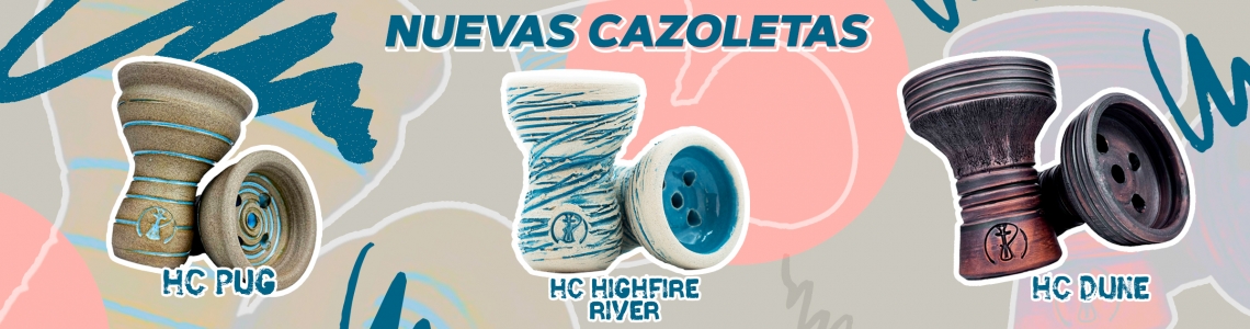 Te presentamos nuestras tres nuevas cazoletas: HC Highfire River, HC Pug y HC Dune.